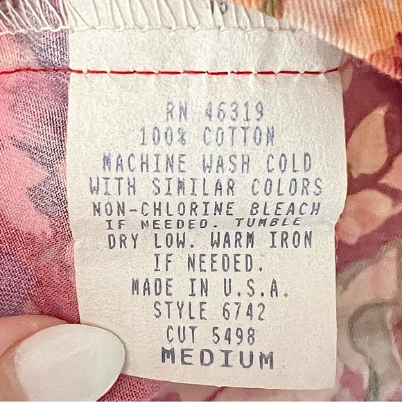 Vintage Women’s Norm Thompson Floral Teacher Vest M Medium 90s Button Front USA - Picture 6 of 6